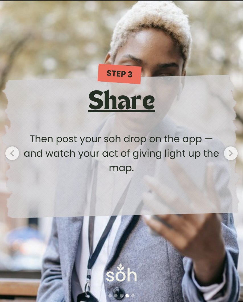 Step 3 — Share your soh drop on the app